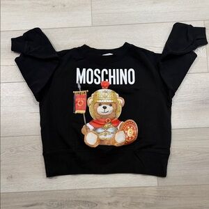 Moschino Black Sweatshirt with Roman Bear Design
